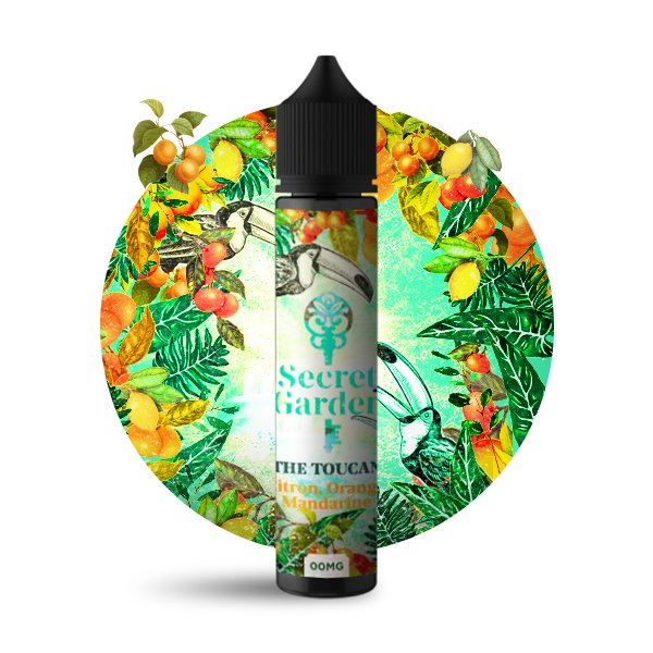 Dégustation des e-liquides Secret Garden : les fruits sont la clé 17 Visuel Secret Garden 50ml The Toucan