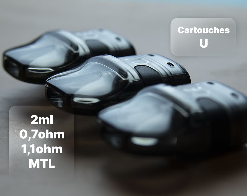 U Series : lequel des 3 kits pods Geek Vape choisir ? 25 Les 3 kits pods Geek Vape utilisent les mêmes cartouches U 2ml, en 1,1 ou 0,7ohm pour une vape MTL uniquement