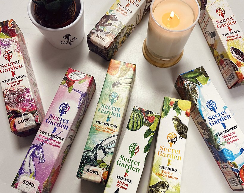 Dégustation des e-liquides Secret Garden : les fruits sont la clé 13 test eliquides secret garden 50ml presentation