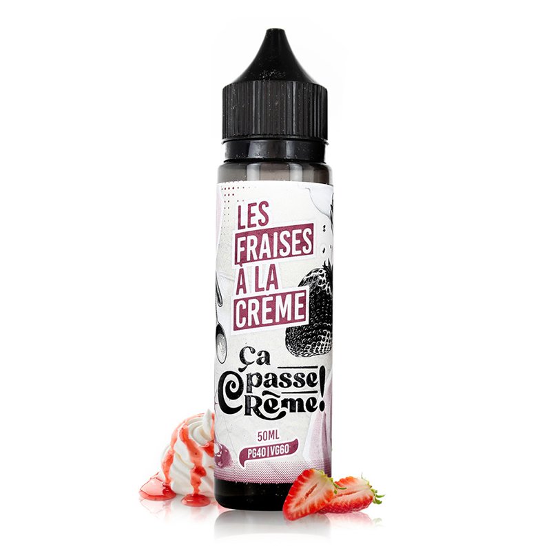 Les 6 Meilleurs E-liquides & Arômes DIY – Halloween 2022 17 E-liquide Les Fraises à la Crème 50ml Ça Passe Crème