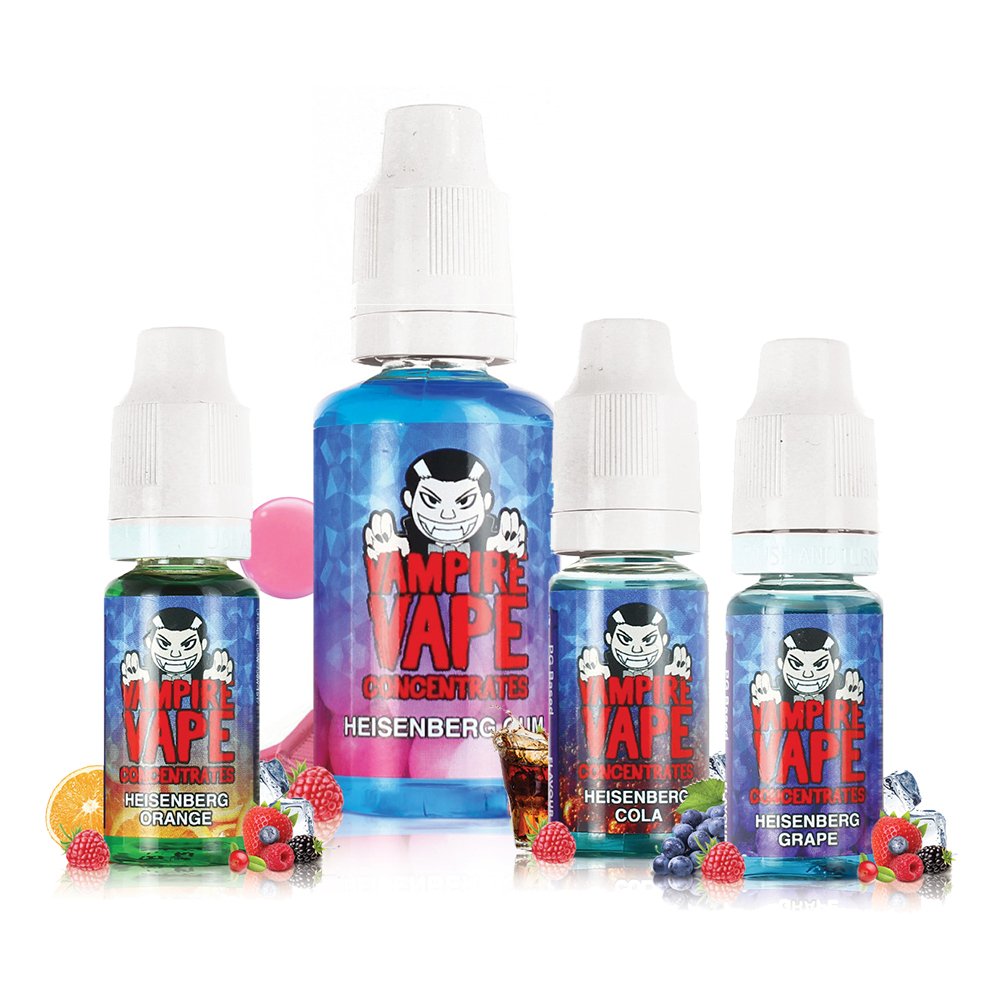 E-cigarettes & e-liquides : une sélection qui file des frissons ! 27 Arômes DIY Heisenberg – Vampire Vape