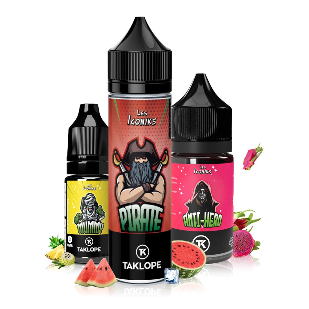 E-cigarettes & e-liquides : une sélection qui file des frissons ! 26 E-liquides & Arômes DIY Les Iconiks