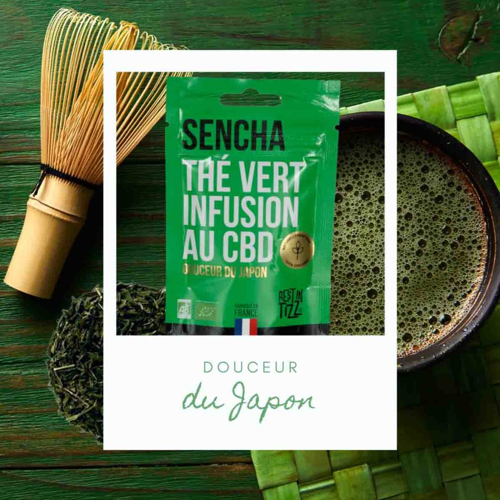 CBD : goûtez au bien-être avec les infusions BIO Rest in Tizz ! 27 Infusion au CBD Rest In Tizz Sencha Thé Vert