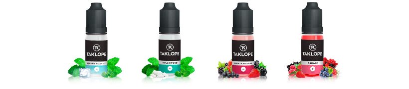 La gamme d'e-liquides Taklope s'agrandit ! 33 E-liquides fruités et frais - Taklope
