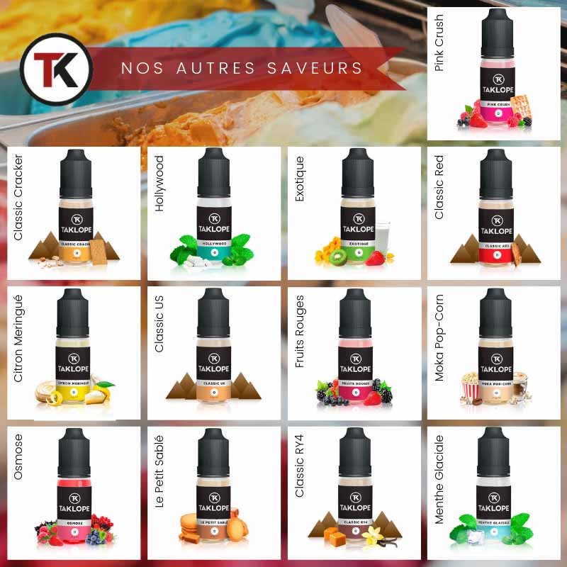 Notre gamme d'e-liquides gonfle ses rangs avec 6 nouveautés ! 23 E-liquides Taklope