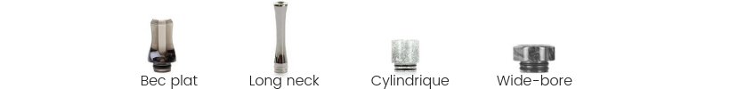 Quel drip-tip pour quelle vape ? 15 Quelle forme choisir pour un drip-tip ?