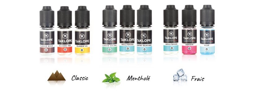#MoisSansTabac : Grâce à Taklope, c’est simple de choisir la vape pour arrêter ! 25 e liquides jpeg