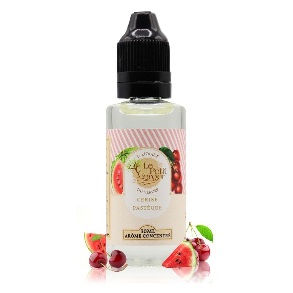 Les 6 Meilleurs e-liquides et arômes DIY de Septembre 2023 19 Arôme concentré Cerise Pastèque 30ml Le Petit Verger - Savourea