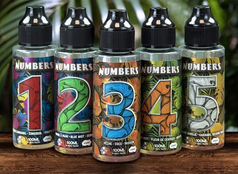 E.tasty : et 1 et 2 et 21 gammes d’E-liquides et Concentrés DIY 48 E-liquides Numbers E.Tasty