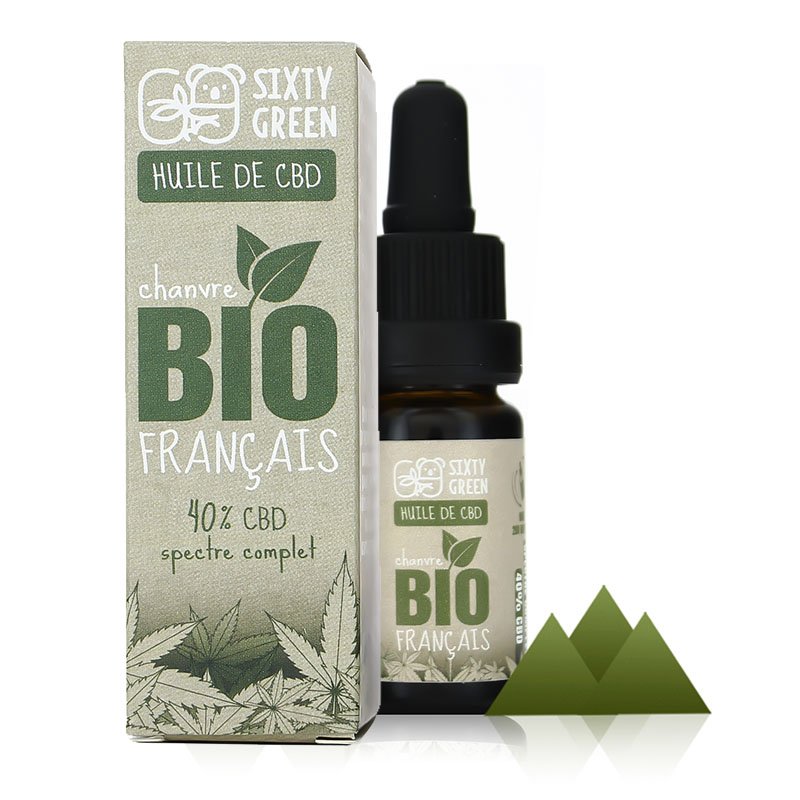 Sixty Green : 4 Huiles de CBD en exclusivité chez Taklope 20 Huile CBD 40% Bio - Sixty Green