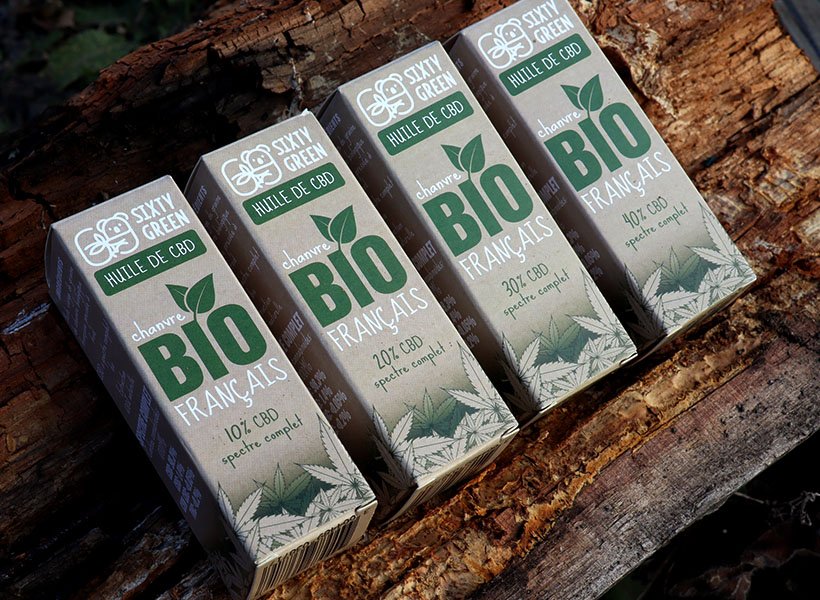 Sixty Green : 4 Huiles de CBD en exclusivité chez Taklope 14 Huiles de CBD Sixty Green Bio