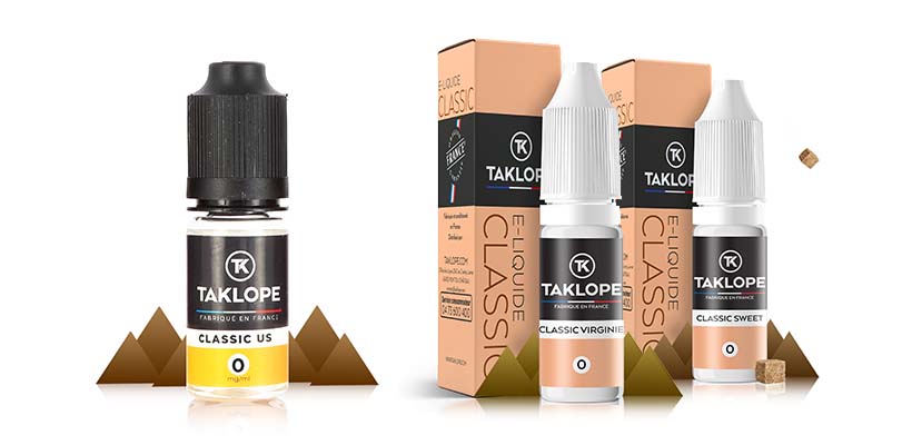 Trouvez votre nouvel E-liquide All-Day chez Taklope 25 E-liquide Classic Virginie / Classic Sweet - Taklope