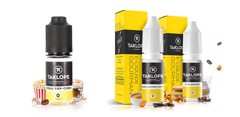 Trouvez votre nouvel E-liquide All-Day chez Taklope 42 E-liquide Golden Pop Corn / L’Irlandais - Taklope