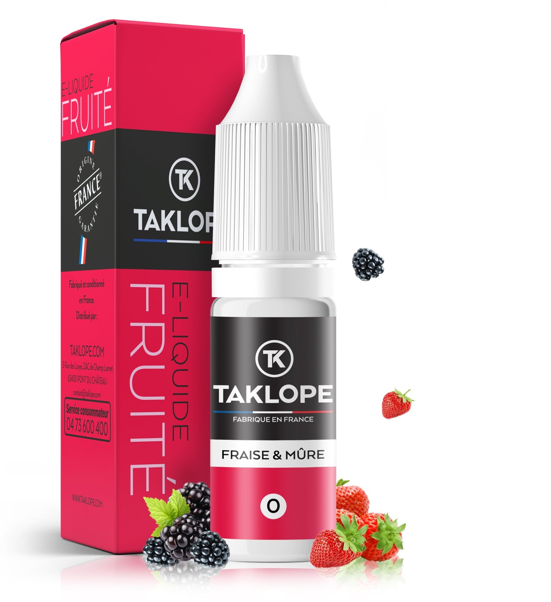 8 E-liquides pour les adeptes de Saveurs Fruitées 16 E-liquide Fraise & Mûre - Taklope