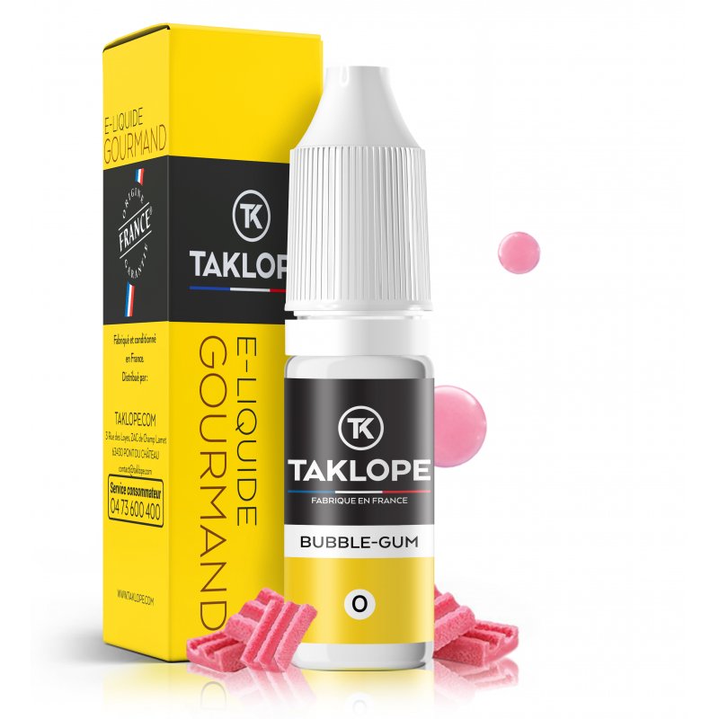9 E-liquides Gourmands pour les dingues de vape sucrée 15 E-liquide Bubble-Gum - Taklope