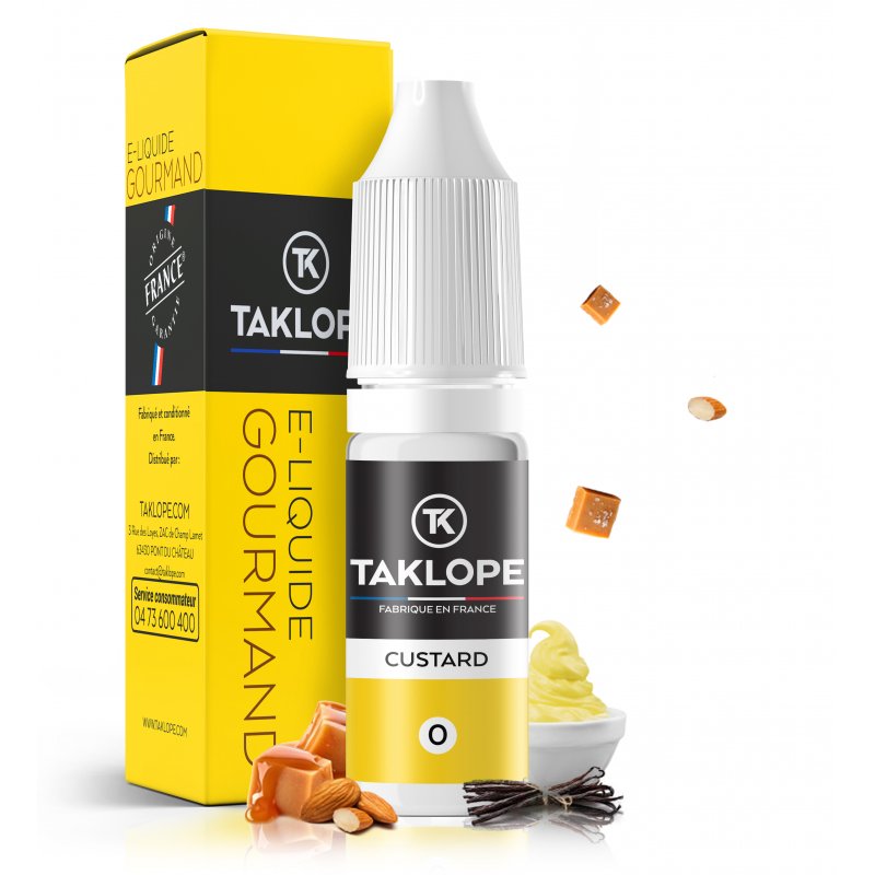 9 E-liquides Gourmands pour les dingues de vape sucrée 17 E-liquide Custard - Taklope