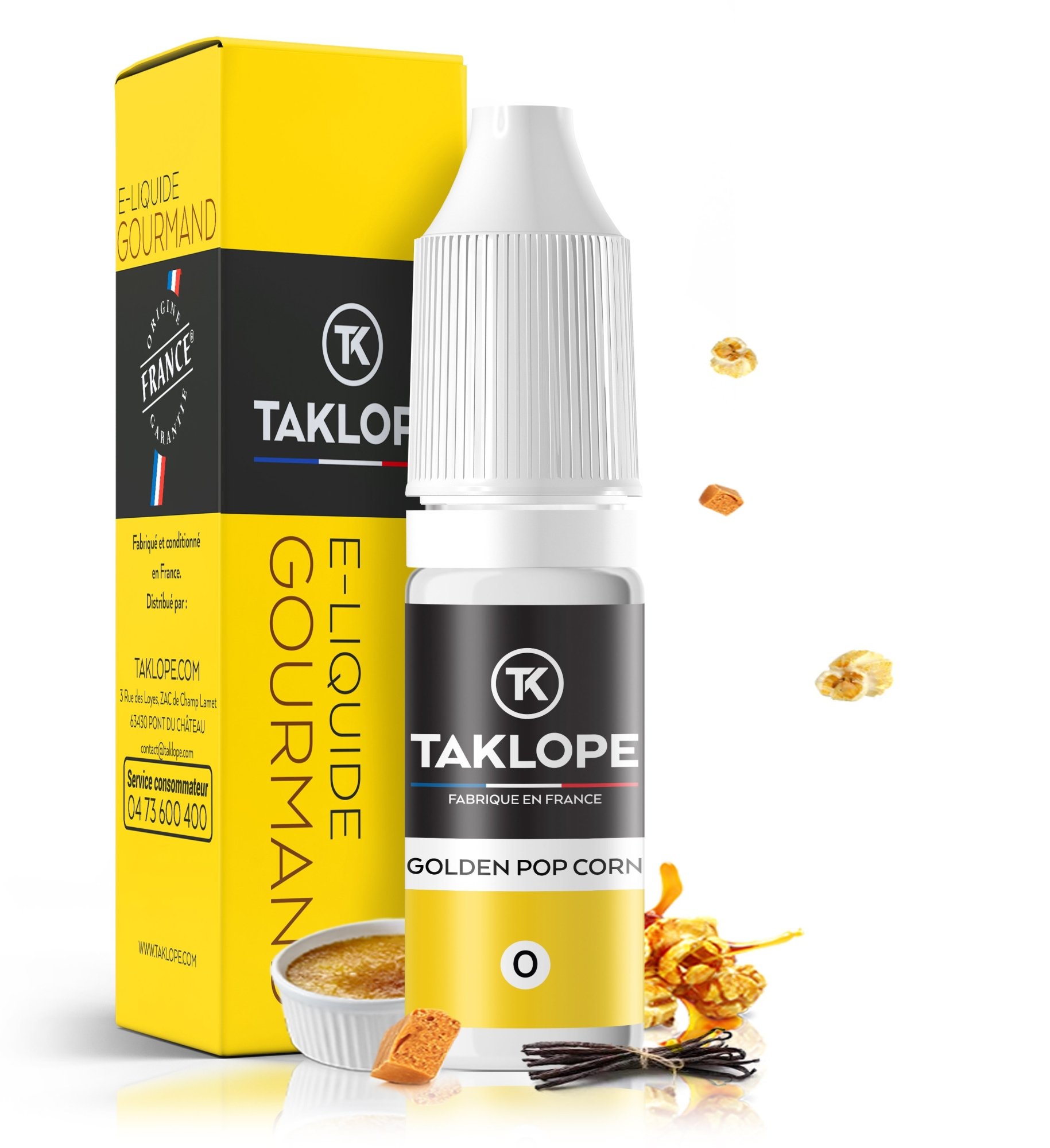 9 E-liquides Gourmands pour les dingues de vape sucrée 19 E-liquide Golden Pop Corn - Taklope