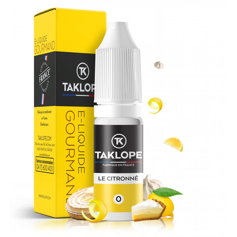 9 E-liquides Gourmands pour les dingues de vape sucrée 18 E-liquide Le Citronné - Taklope