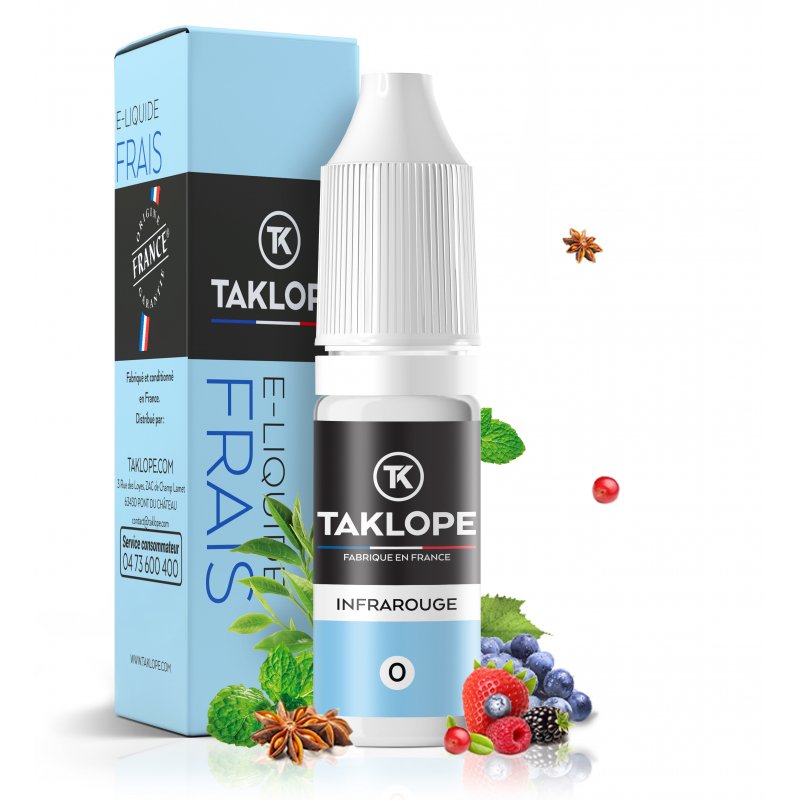 9 E-liquides pour les fans de Saveurs Mentholées 19 E-liquide Infrarouge - Taklope