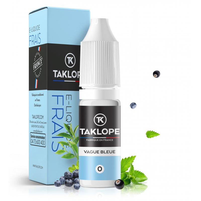 9 E-liquides pour les fans de Saveurs Mentholées 16 E-liquide Vague Bleue - Taklope