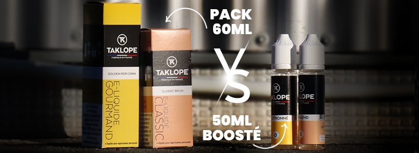 50ml boosté. Pack 60ml. Quel TK grand format choisir ? 15 50ml vs 60ml bilan