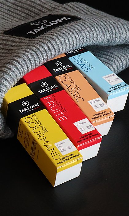 E-liquides Taklope : 35 nouvelles saveurs réinventées 25 E-liquides 10ml nicotinés disponibles