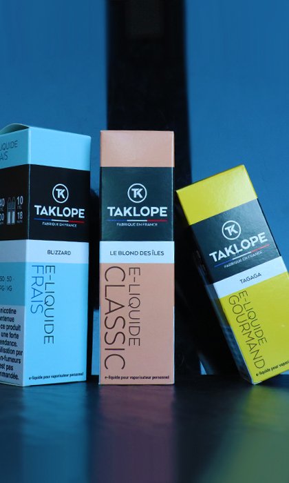 E-liquides Taklope : 35 nouvelles saveurs réinventées 28 Packs 60ml nicotinés bientôt disponibles