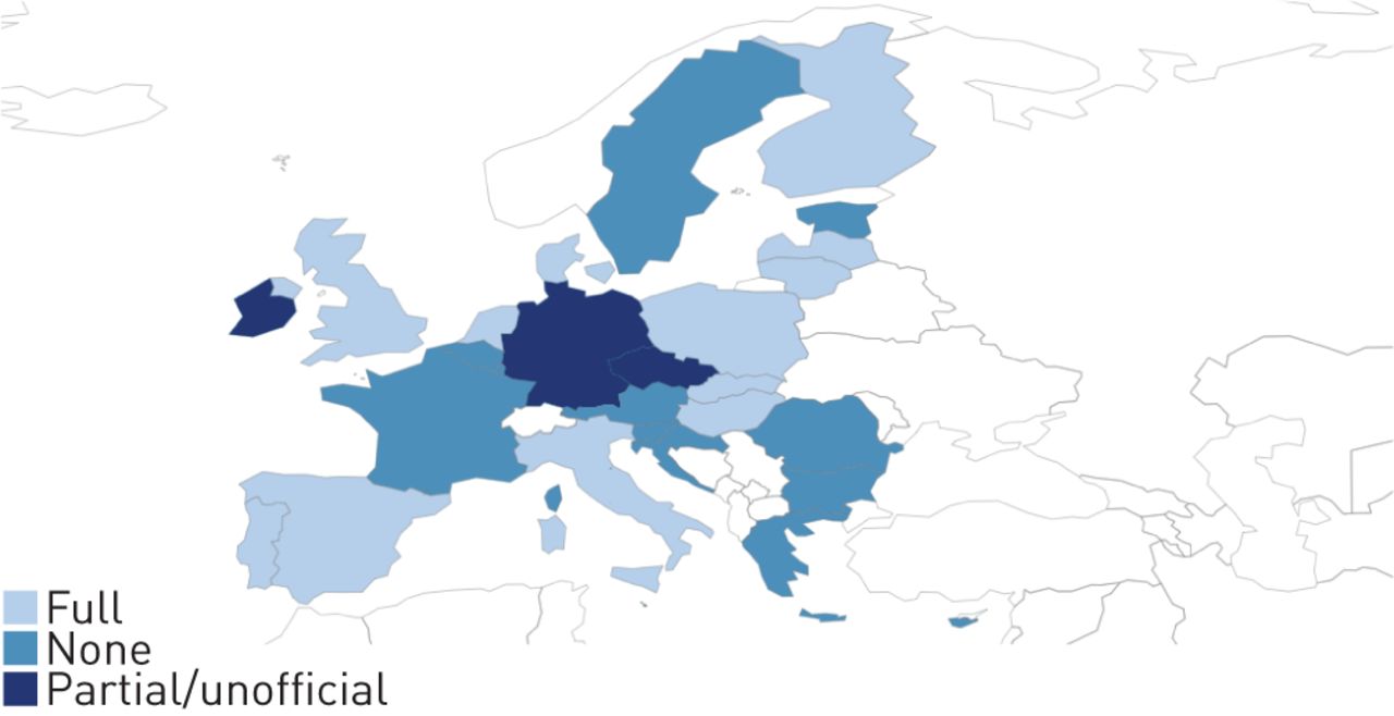 TPD : des disparités notables en Europe 3 Mise en place TPD en mai 2016