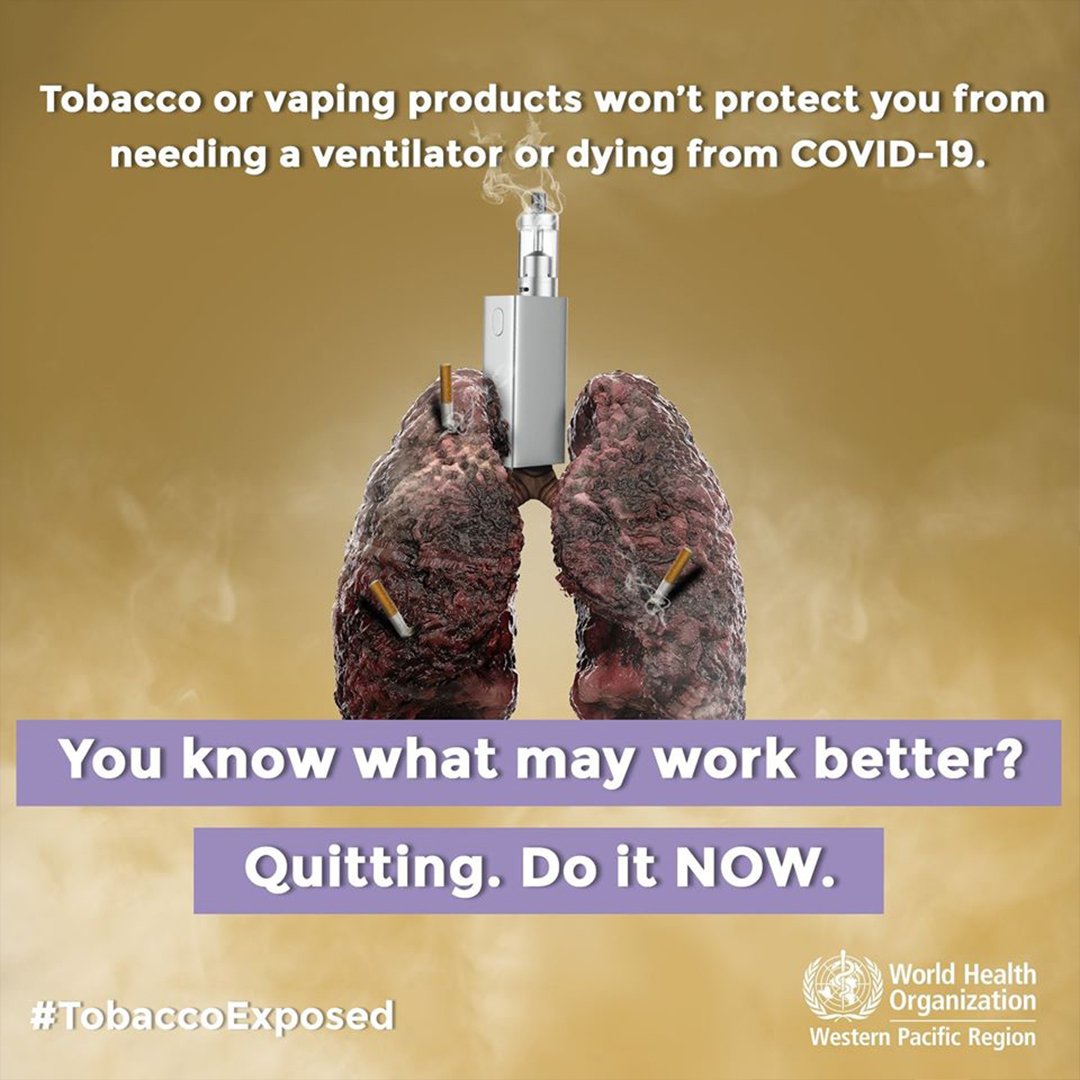 OMS : faites ce que je dis, mais pas ce que je fais 17 Campagne Journée Mondiale Sans Tabac 2020