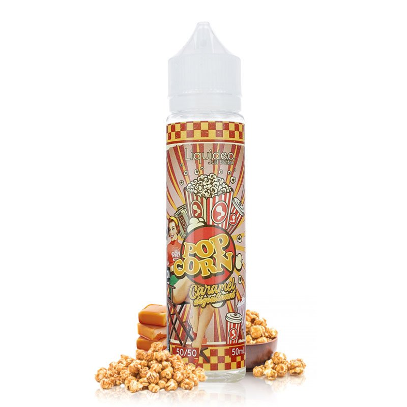 Quel e-liquide Pop Corn pour une Vape comme au Cinéma ? 24 E-liquide Pop Corn Caramel 50ml – Liquideo Tentation