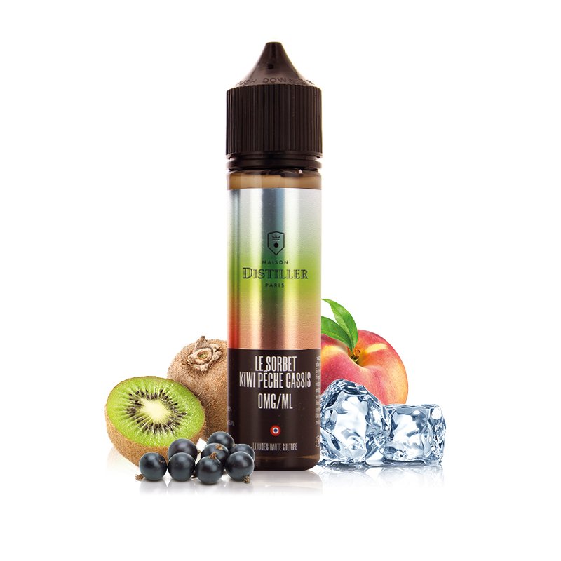 Les 6 Meilleurs E-liquides & Arômes concentrés - Juin 2021 15 le sorbet kiwi peche cassis 50ml maison distiller