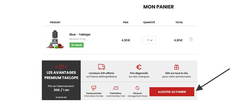 Les Ventes Privées Premium sont de retour ! 13 Devenir Premium depuis votre panier d'achat
