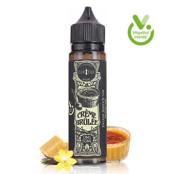 Dégustation des e-liquides Curieux 22 E-liquide Crême Brulée