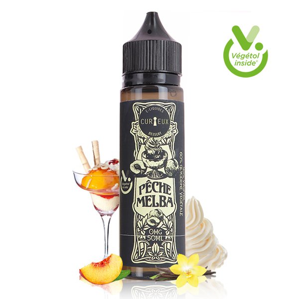 Dégustation des e-liquides Curieux 20 E-liquide Pêche Melba