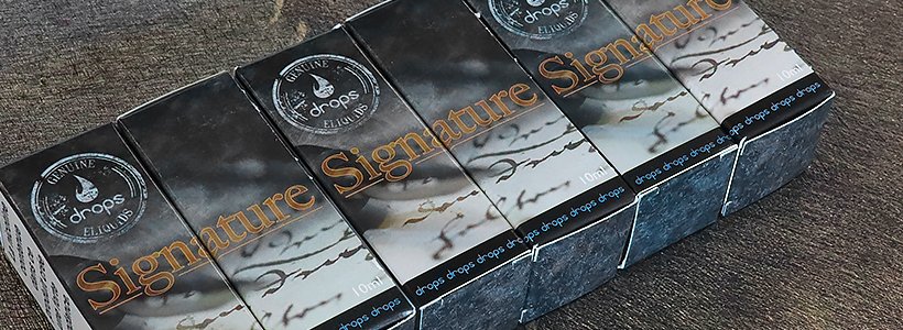 Drops Eliquids : dégustation de la gamme Signature 14 test drops details