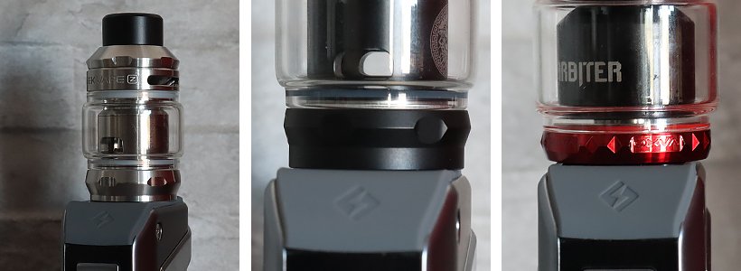 7 nouveautés à voir dans le kit Aegis Legend 2 24 Exemples de clearomiseurs associés à la box Aegis Legend 2