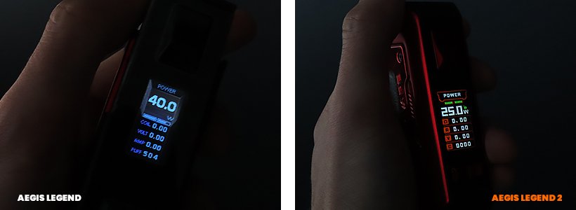 7 nouveautés à voir dans le kit Aegis Legend 2 25 Écran de la box Geek Vape Aegis Legend