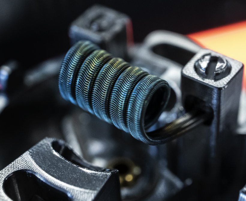 Test du kit Centaurus Quest BF par Lost Vape 40 Zoom sur le coil du dripper