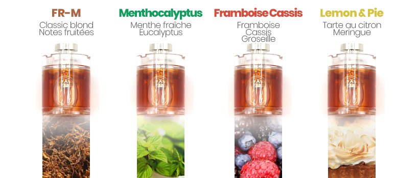 Slym Pod : le pari d'Aspire 36 Slympod flavors