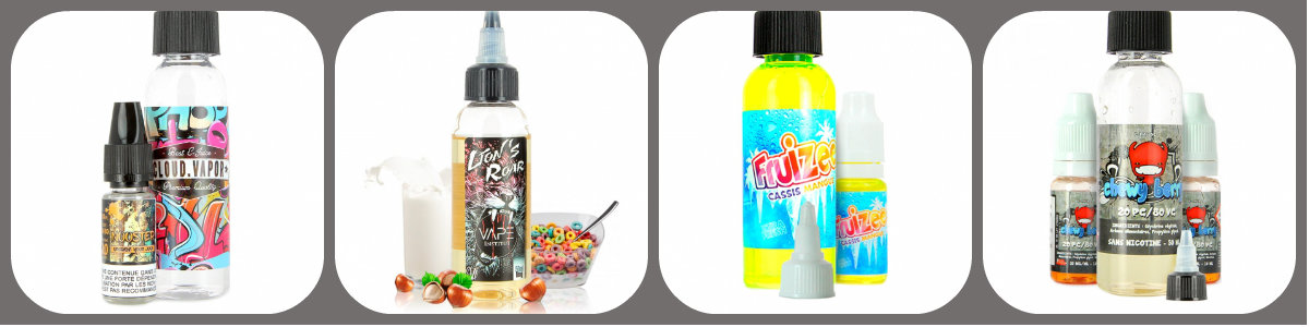 Le principe des e-liquides boostés en arômes. 9 pack base