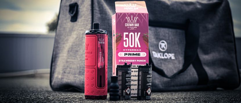Composition du kit puff Hyper Max Prime 50K – Crown Bar by Al Fakher