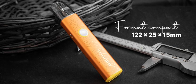 Dimensions du kit pod Sonder Q3 Geekvape 112x25x12mm