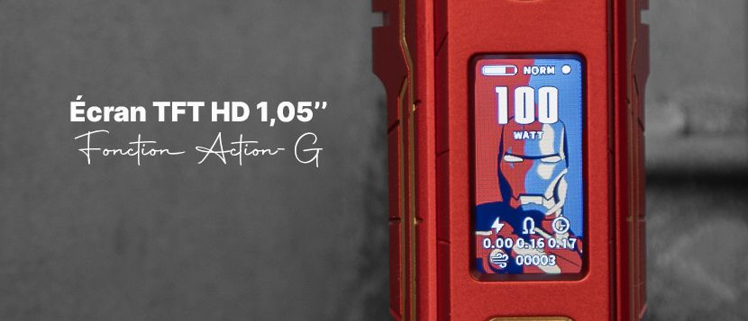 Rayden 100W V3.0 BD Vape : affichage dynamique et personnalisable